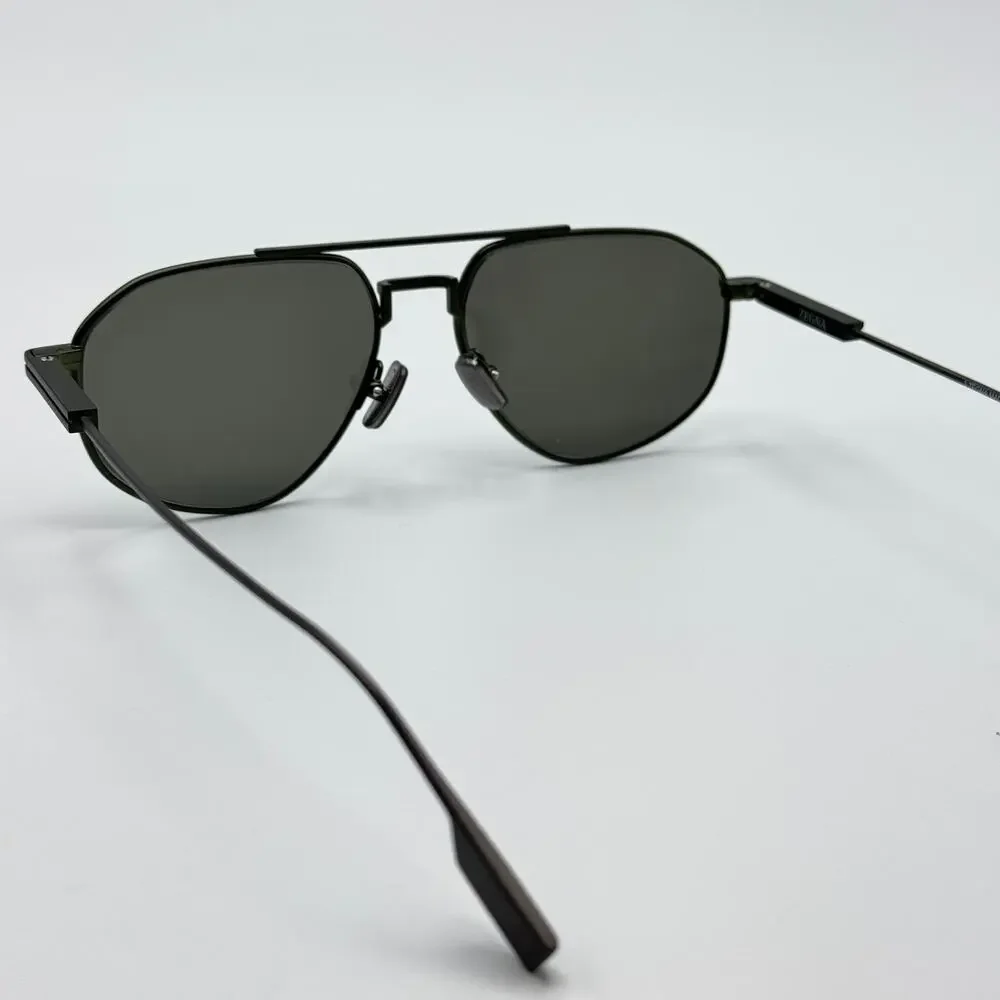 Ermenegildo Zegna Sunglasses EZ0289 97N Matte Dark Green Frame Green Lens 56mm